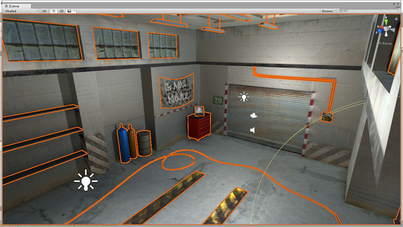 Garage Building Unity Low-poly 3D model_4