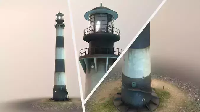 Lighthouse 01 Low-poly 3D model