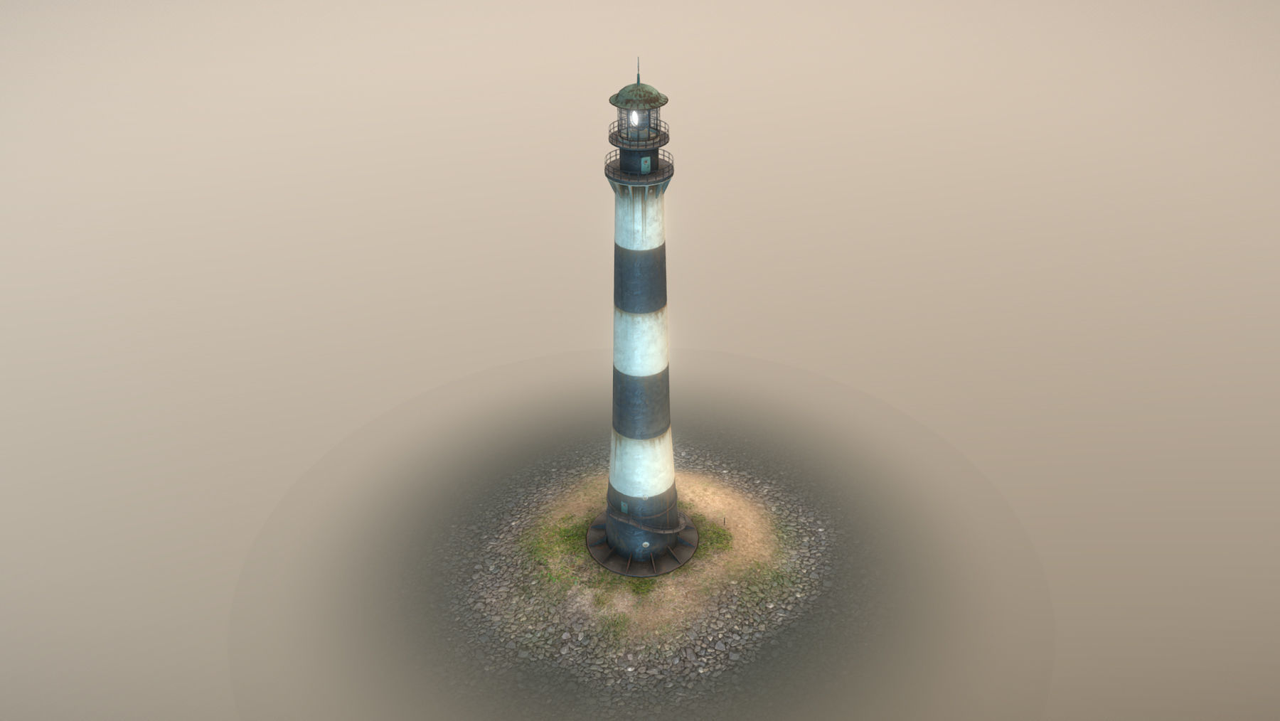 Lighthouse 01 Low-poly 3D model_3