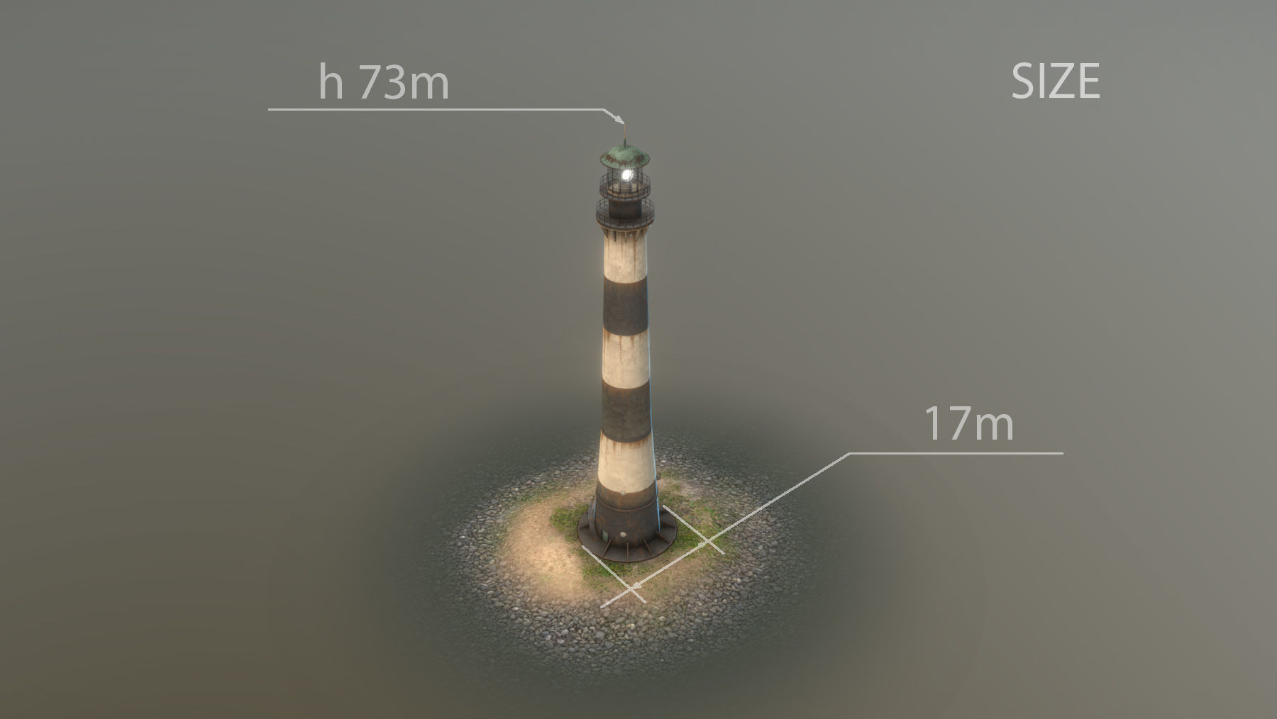 Lighthouse 01 Low-poly 3D model_5