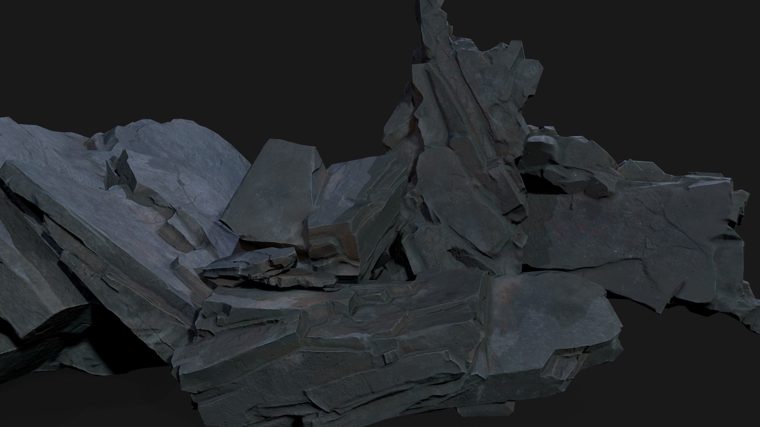 Rocks asset 4k texture  Low-poly 3D model_14
