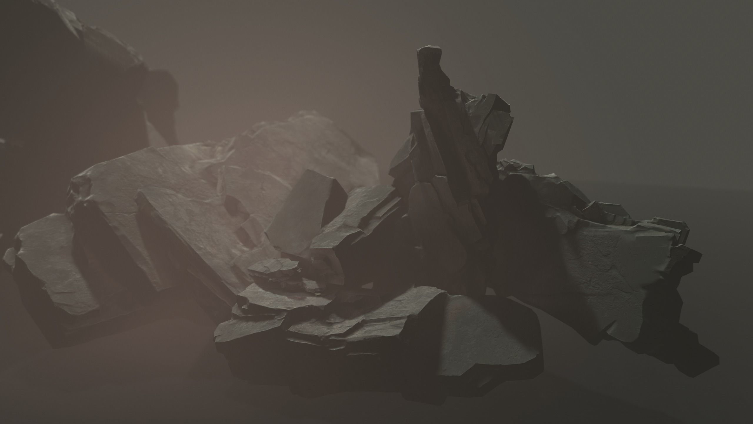 Rocks asset 4k texture  Low-poly 3D model_1