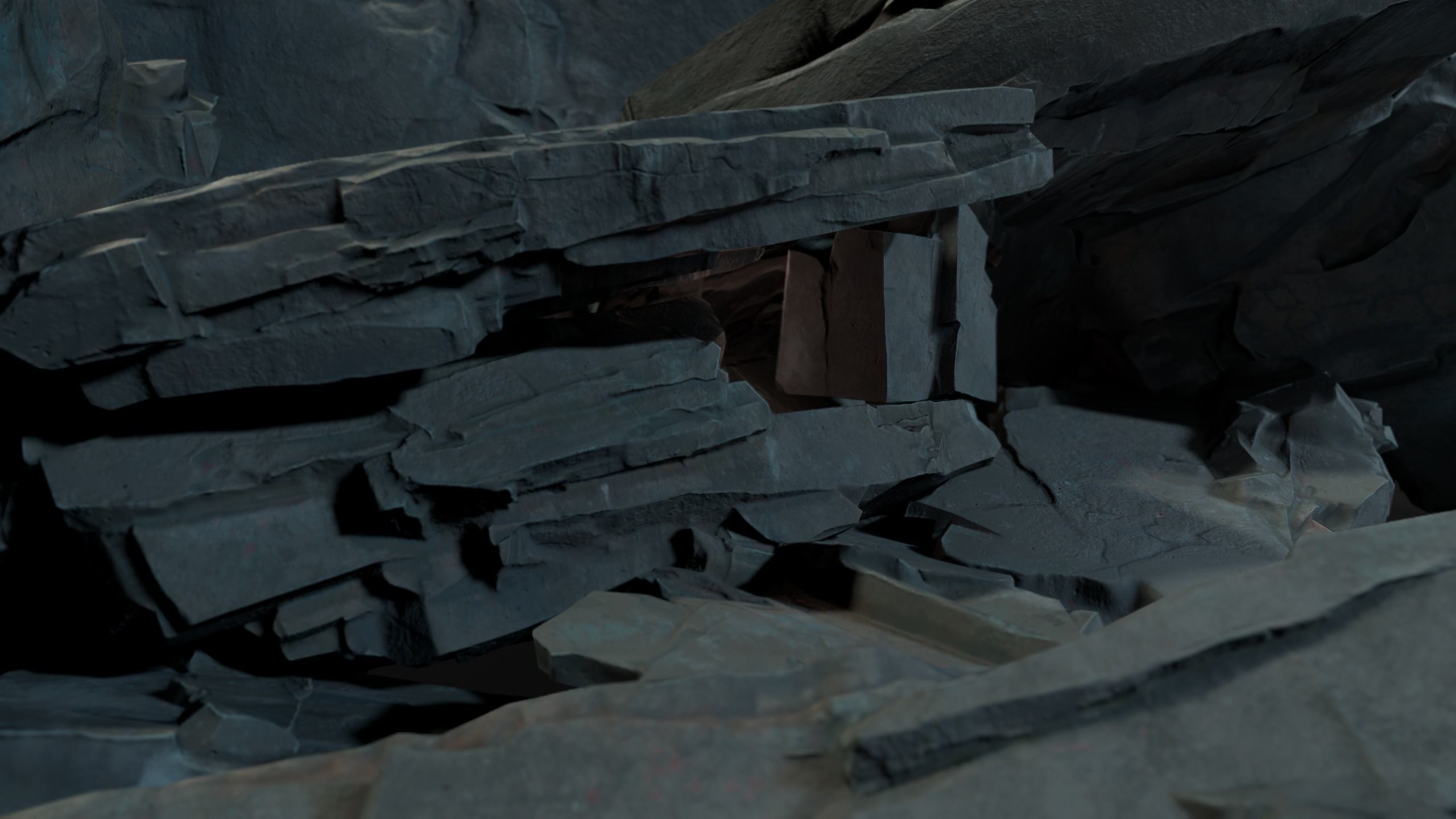 Rocks asset 4k texture  Low-poly 3D model_9