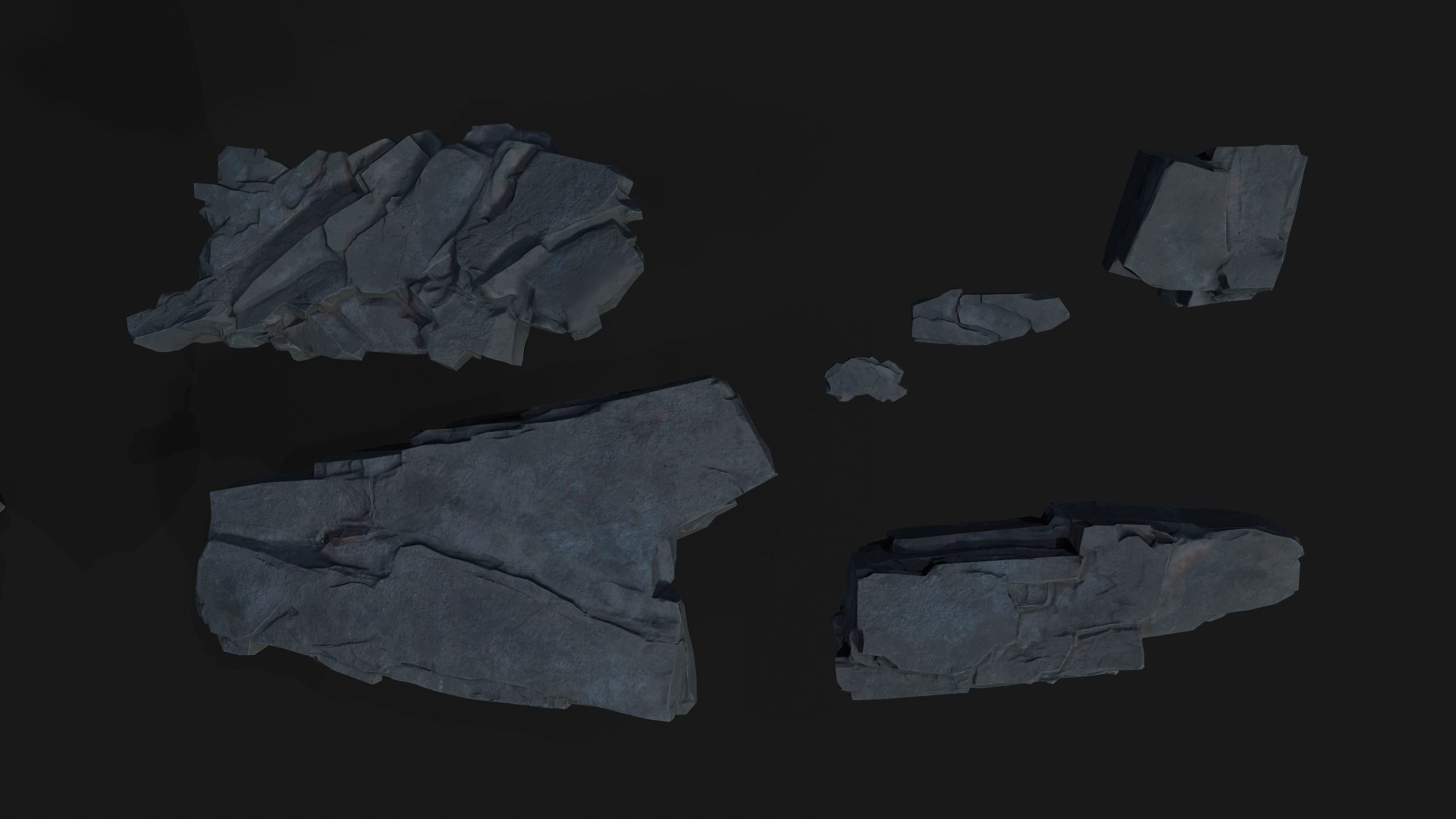 Rocks asset 4k texture  Low-poly 3D model_4