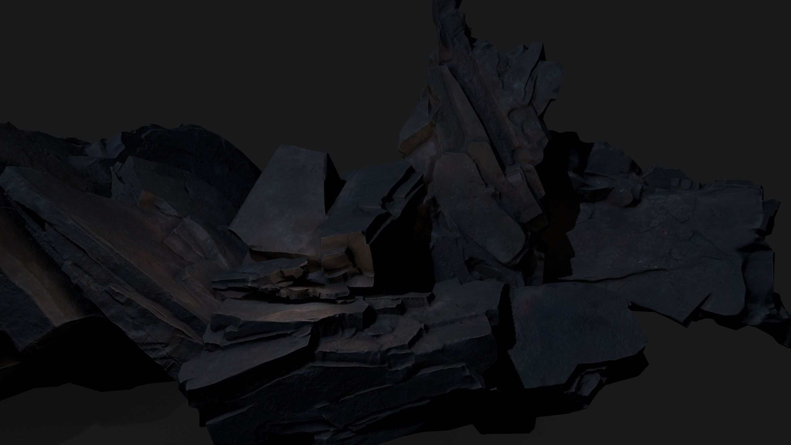 Rocks asset 4k texture  Low-poly 3D model_13