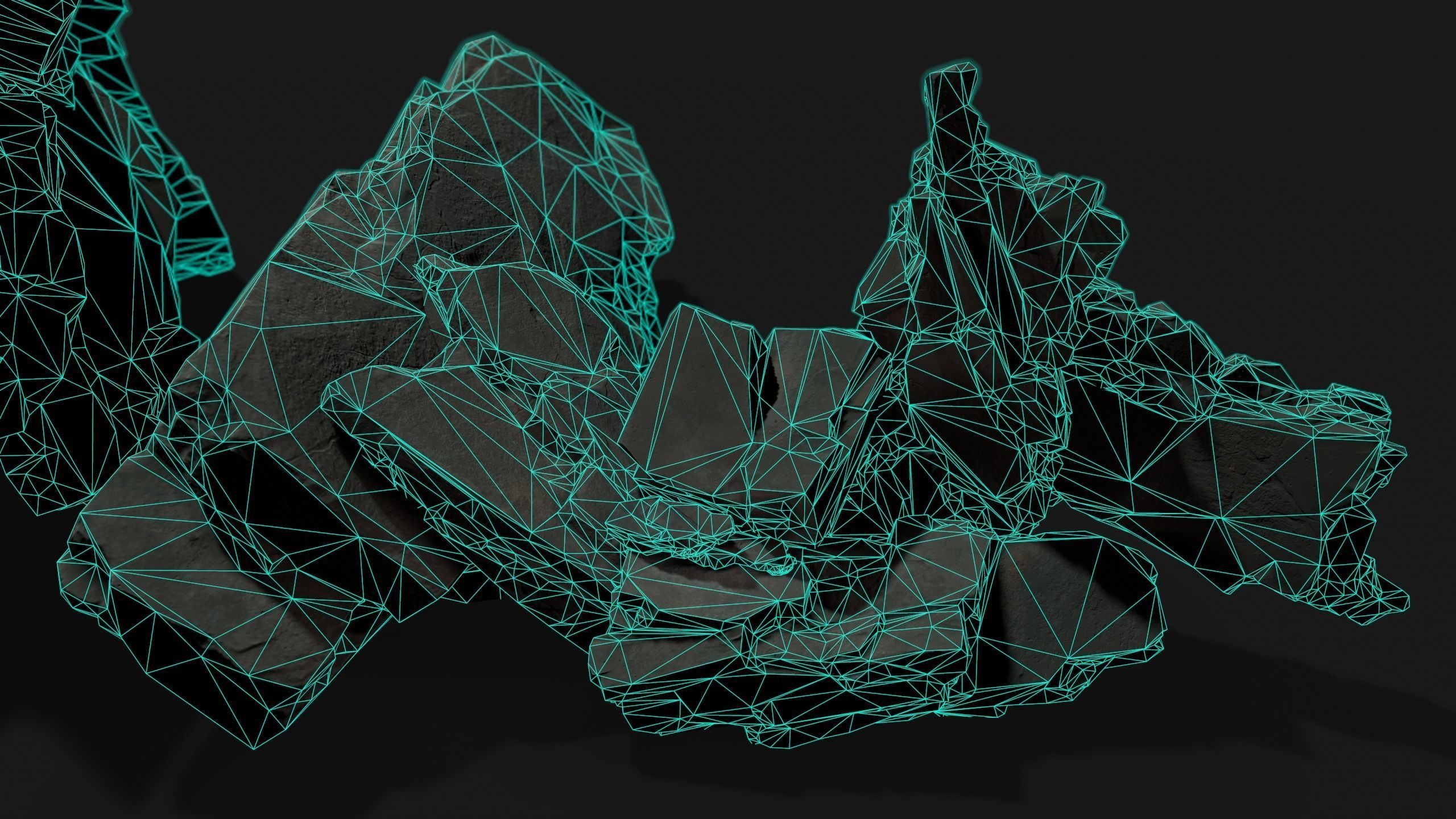 Rocks asset 4k texture  Low-poly 3D model_15