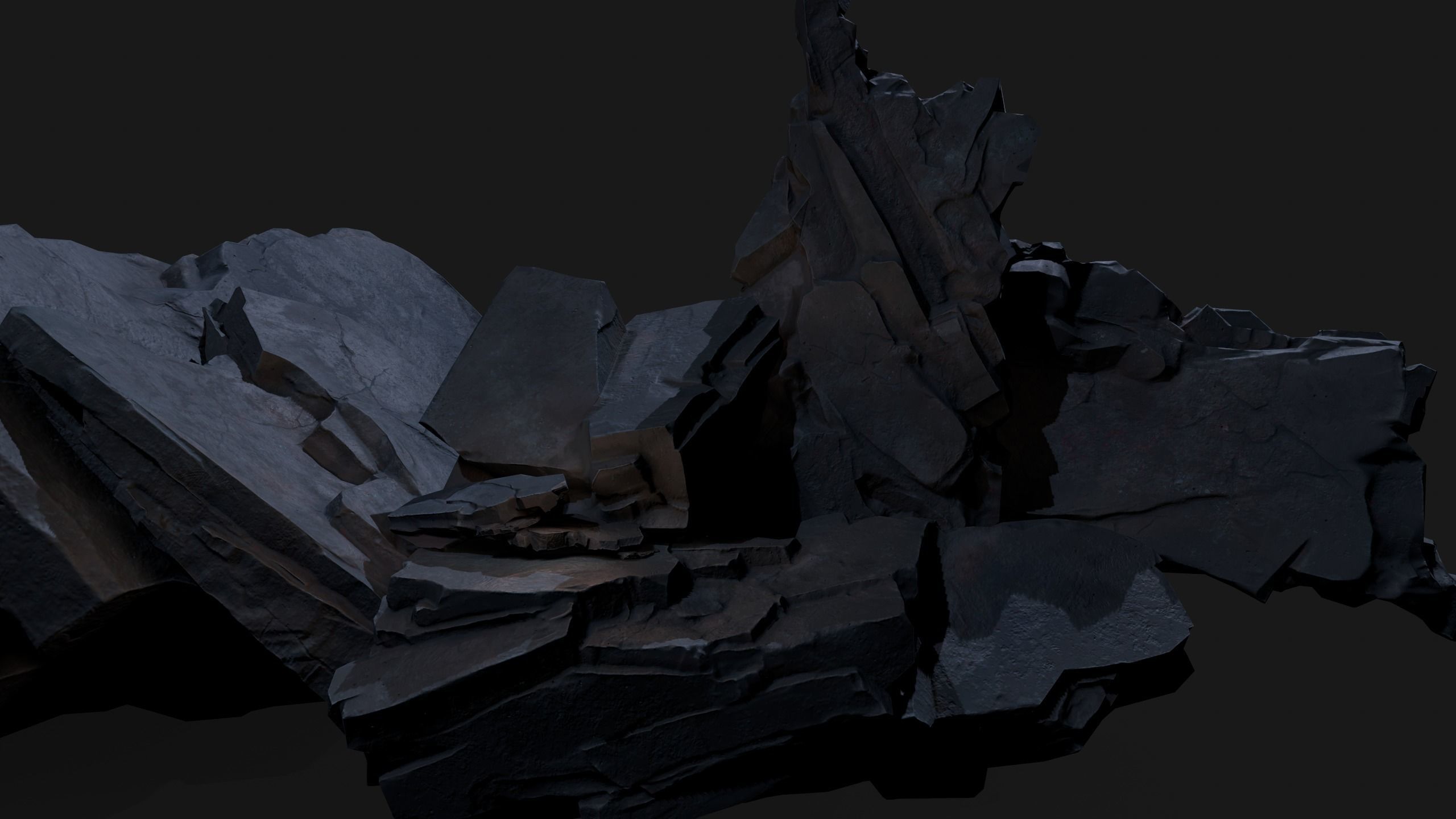 Rocks asset 4k texture  Low-poly 3D model_7