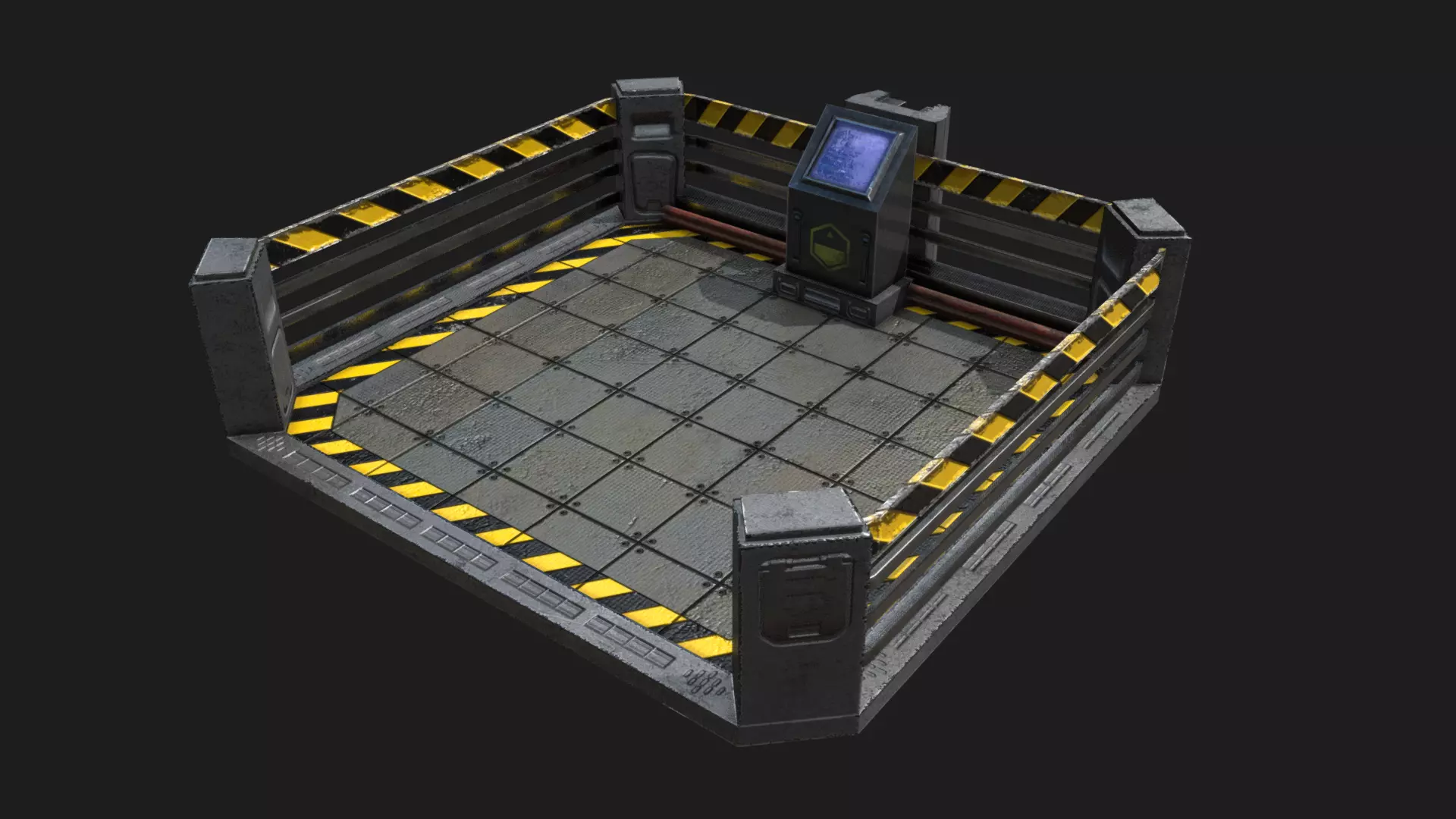 3D Lowpoly - SCIFI LIFT ELEVATOR Low-poly 3D model