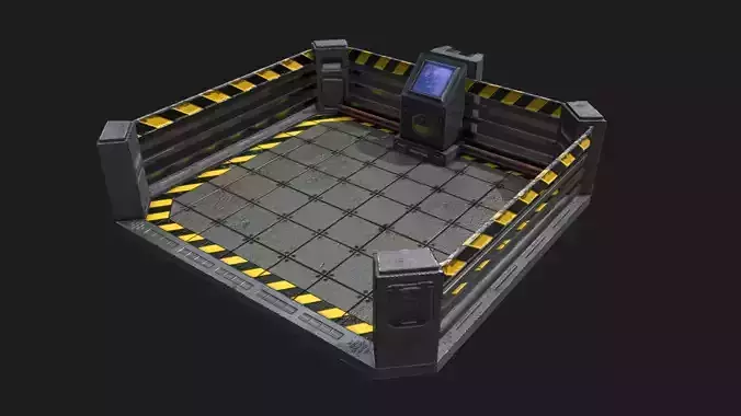 3D Lowpoly - SCIFI LIFT ELEVATOR