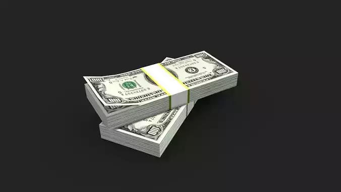 Lowpoly Money pack Low-poly 3D model
