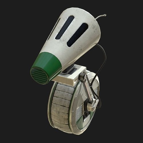 Droid D-0 from Star Wars Low-poly 3D model