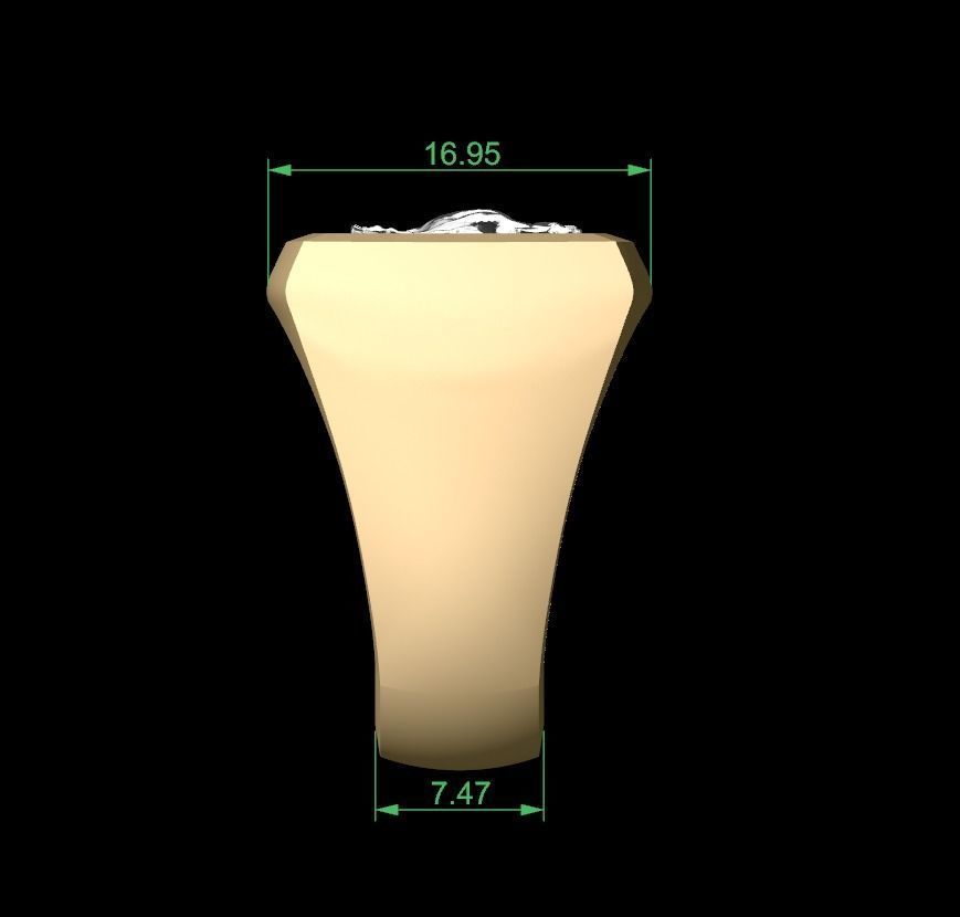 Horse Signet Solid Rings in EU Sizes 3D print model_7