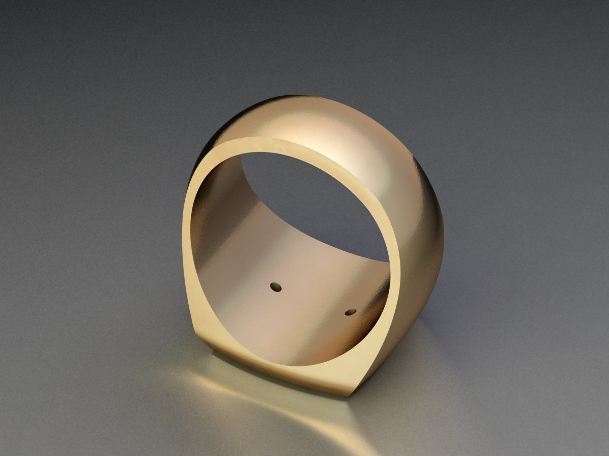 Horse Signet Solid Rings in EU Sizes 3D print model_6