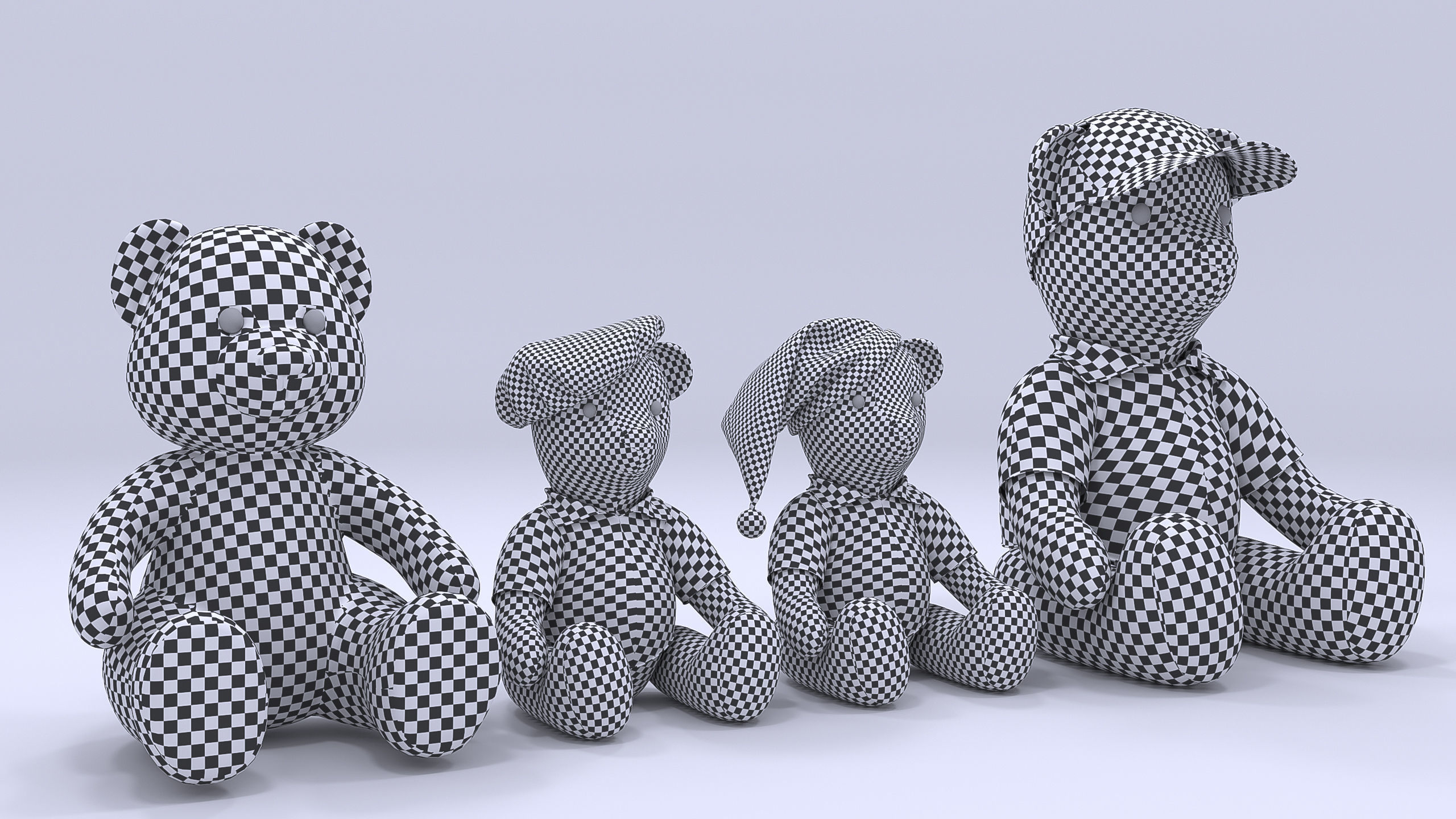 Childrens furniture set Azzurra Rinascimento antique white 3D model_25