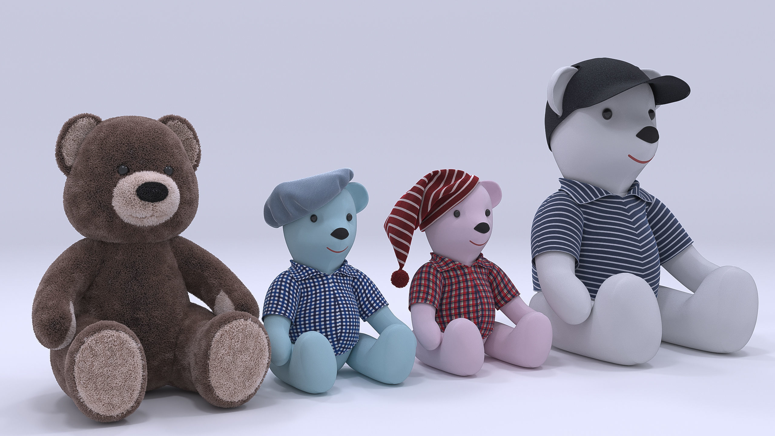 Childrens furniture set Azzurra Rinascimento antique white 3D model_23