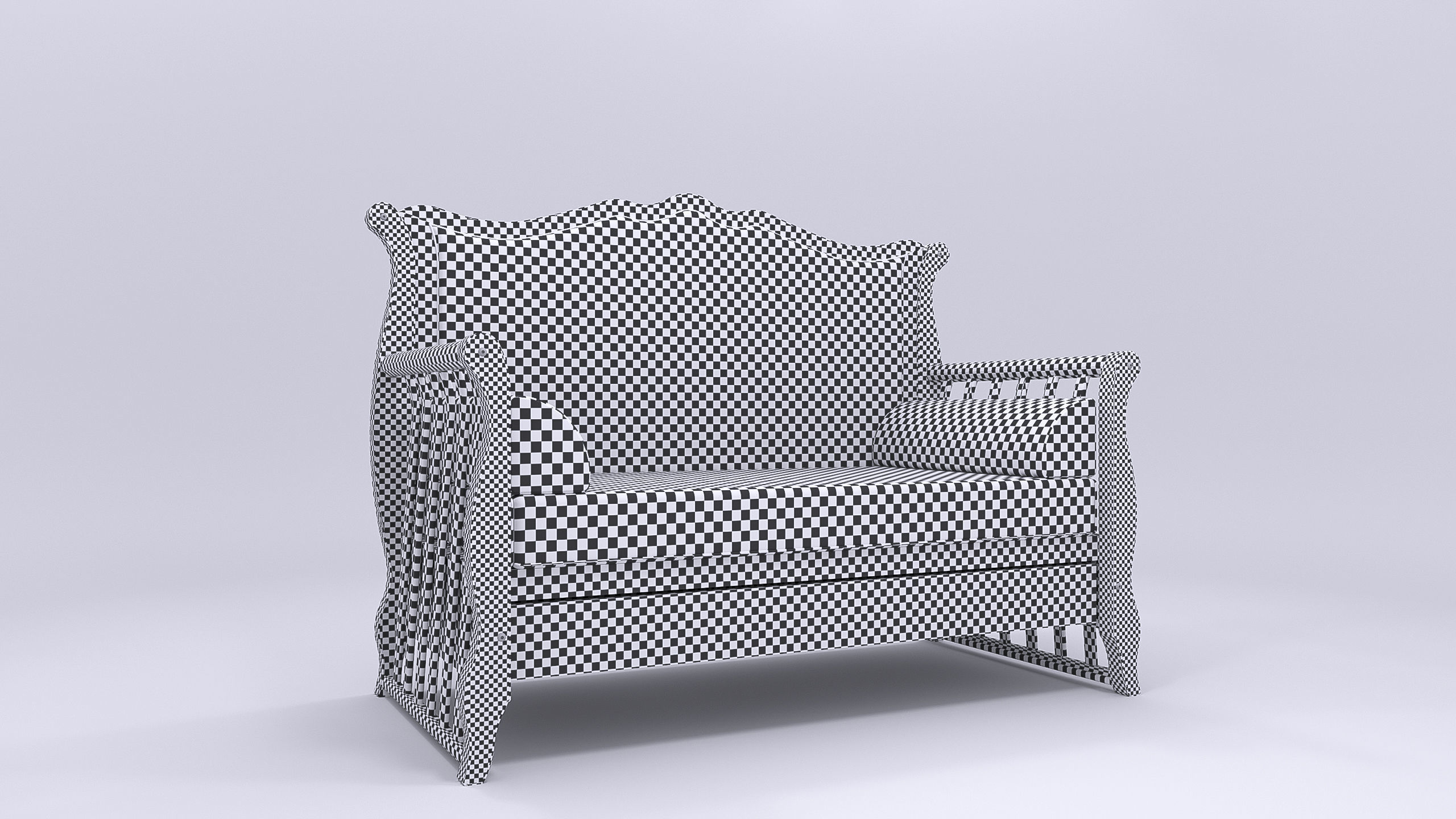 Childrens furniture set Azzurra Rinascimento antique white 3D model_10