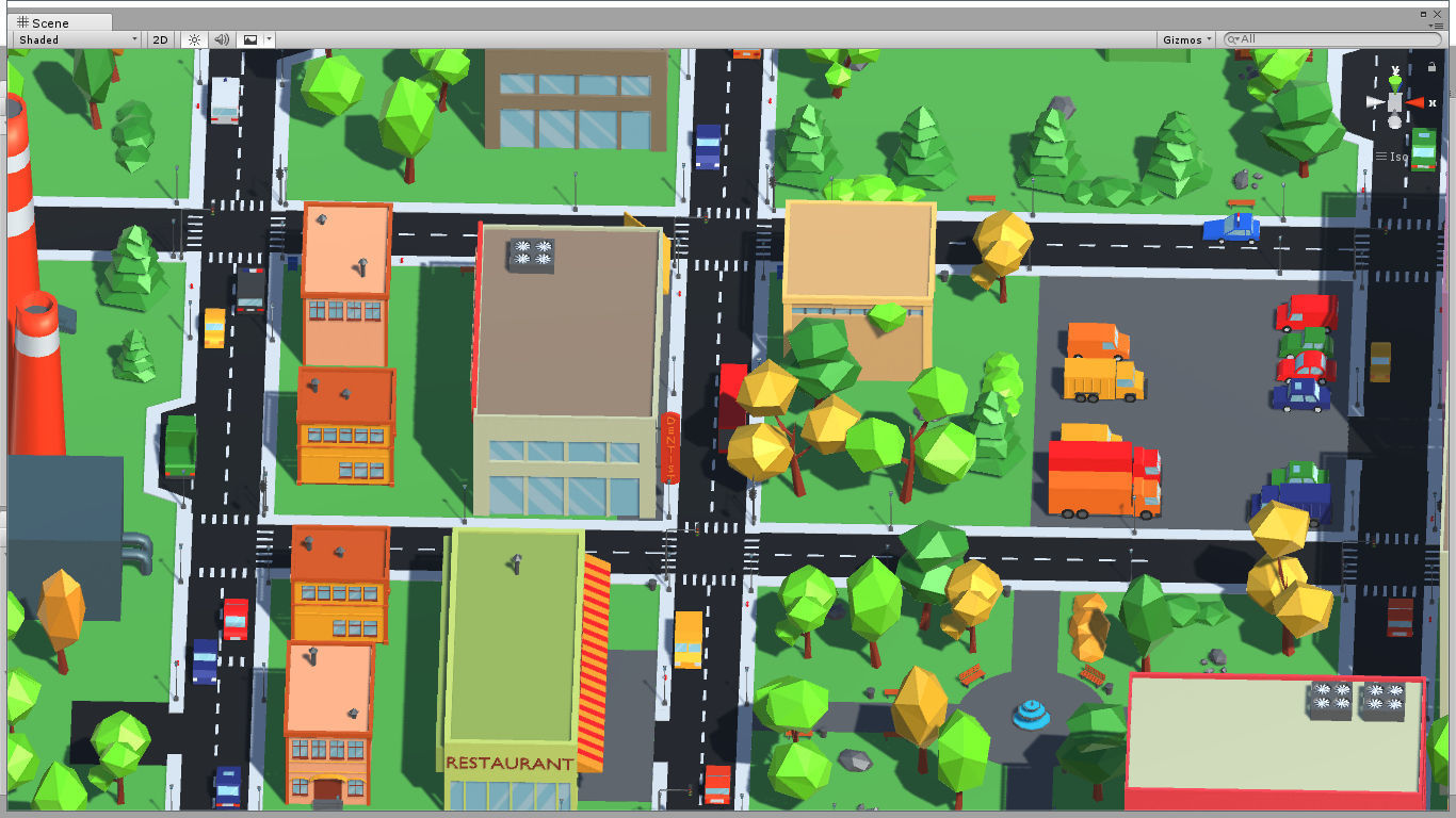 Cartoon Town pack Low-poly 3D model_5