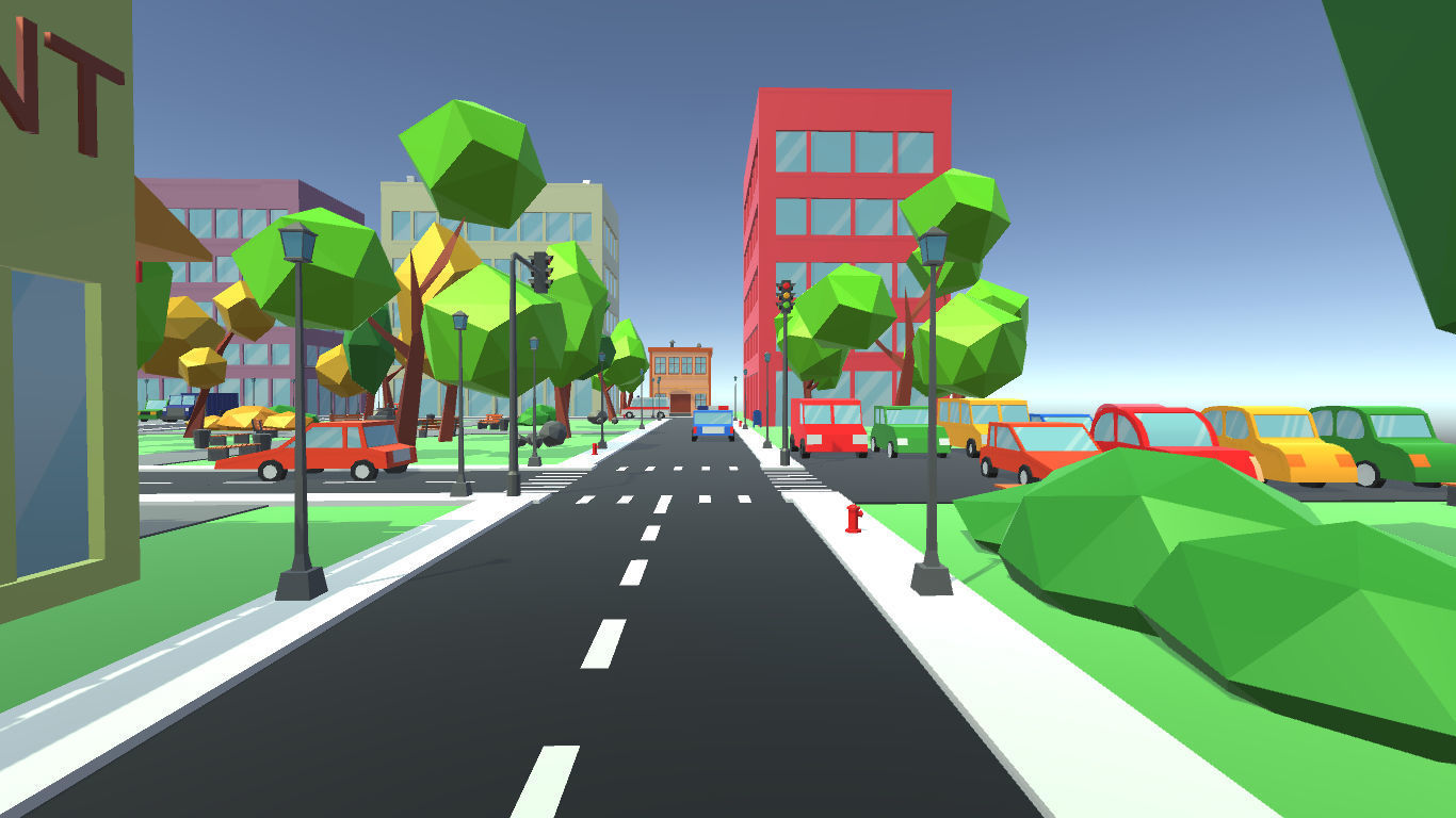 Cartoon Town pack Low-poly 3D model_12