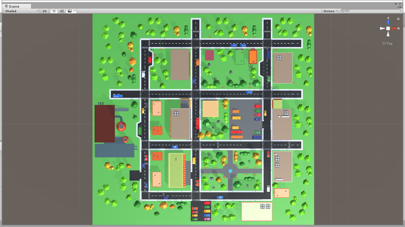 Cartoon Town pack Low-poly 3D model_16