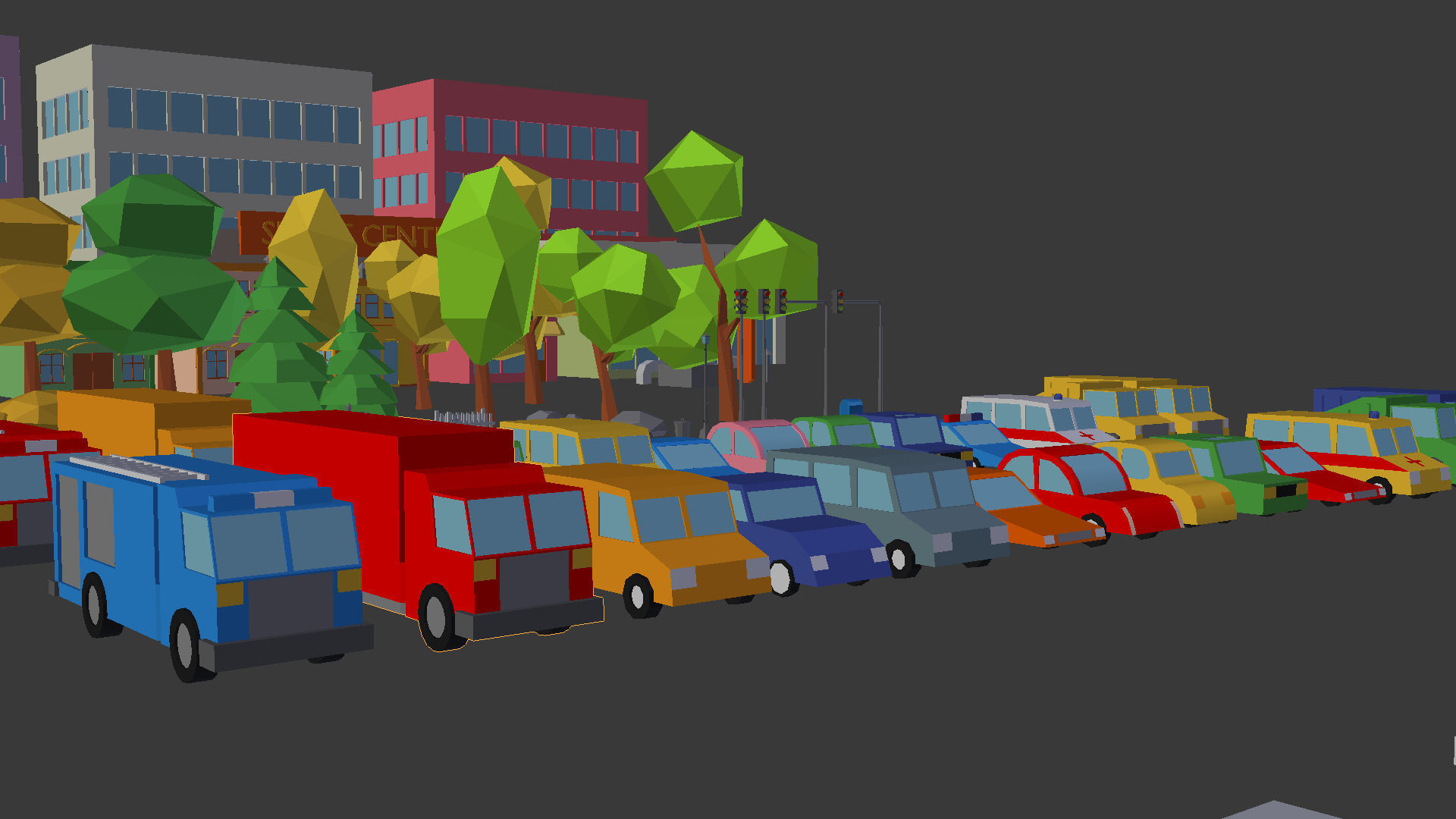 Cartoon Town pack Low-poly 3D model_22