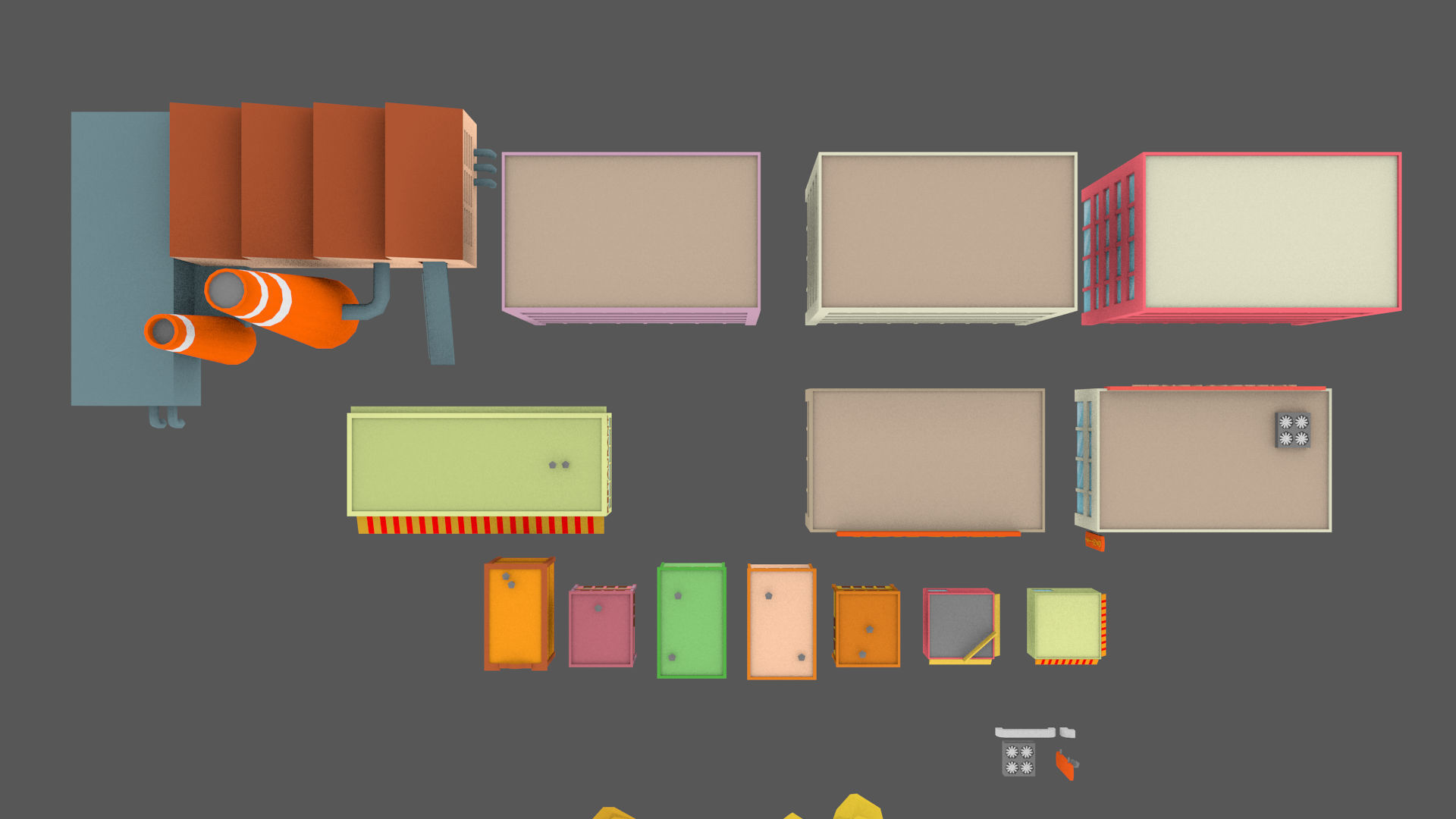 Cartoon Town pack Low-poly 3D model_29