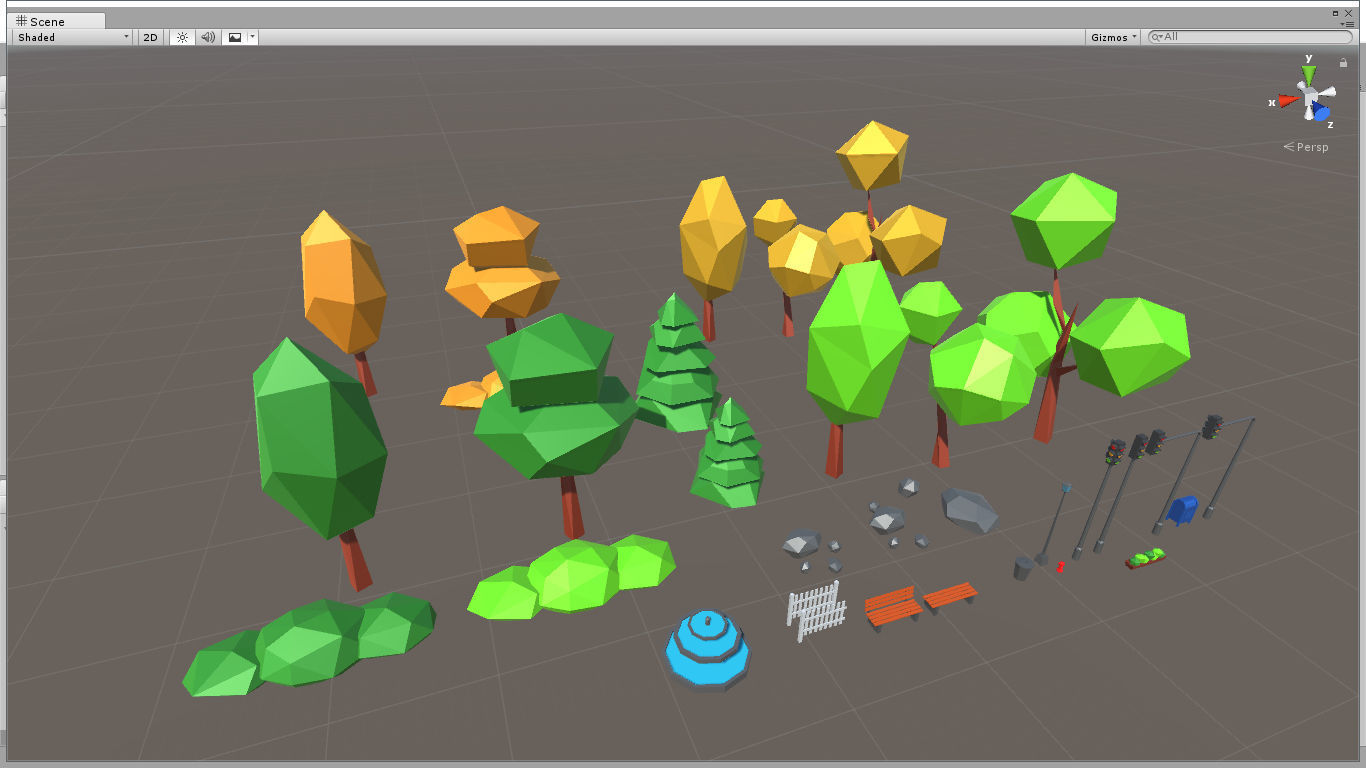 Cartoon Town pack Low-poly 3D model_8