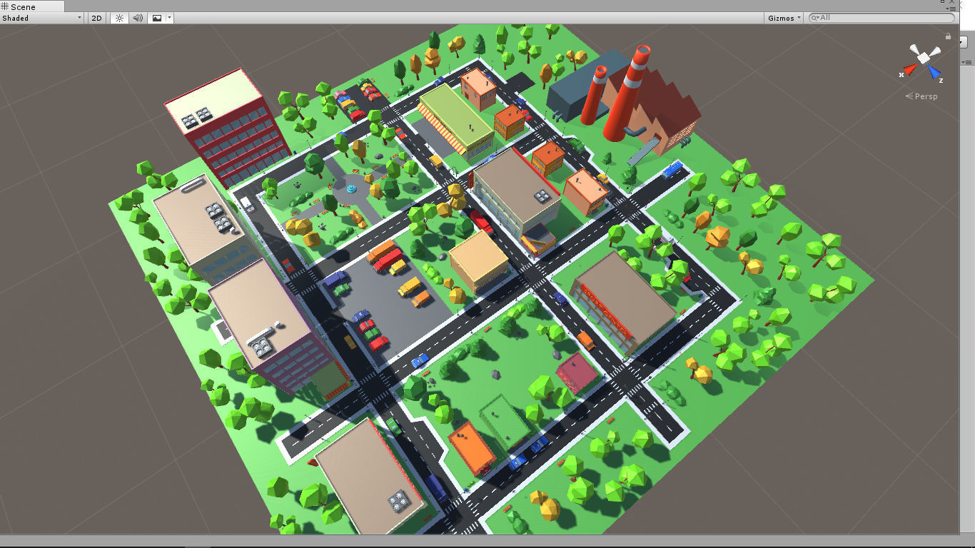Cartoon Town pack Low-poly 3D model_6