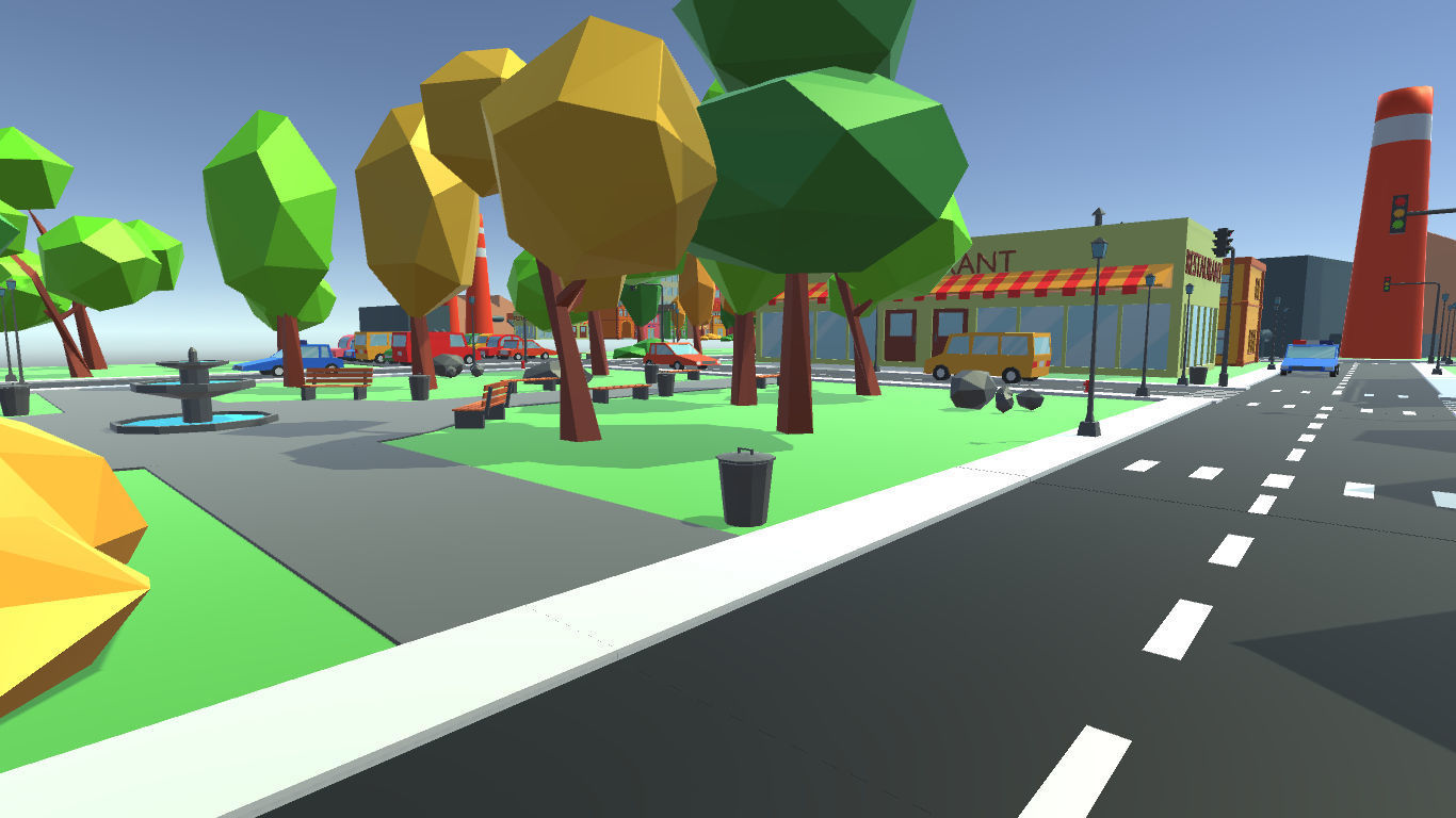 Cartoon Town pack Low-poly 3D model_14