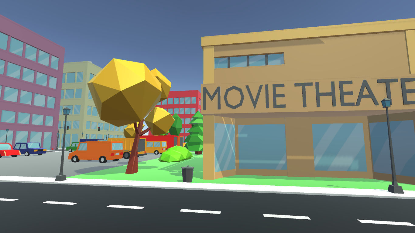 Cartoon Town pack Low-poly 3D model_2