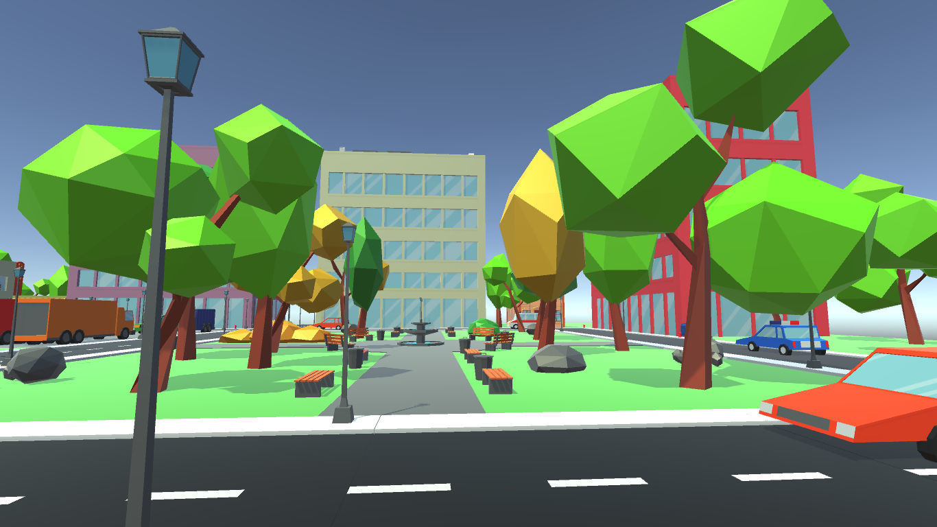 Cartoon Town pack Low-poly 3D model_11