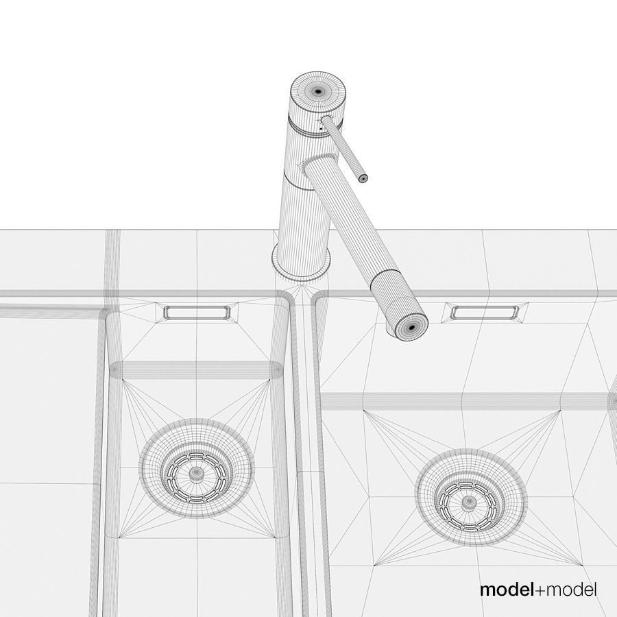 Blanco Claron sinks 3D model_12