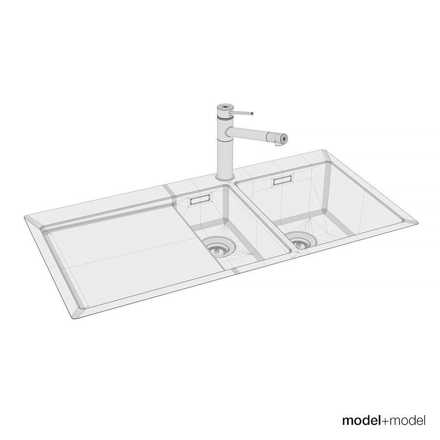 Blanco Claron sinks 3D model_13