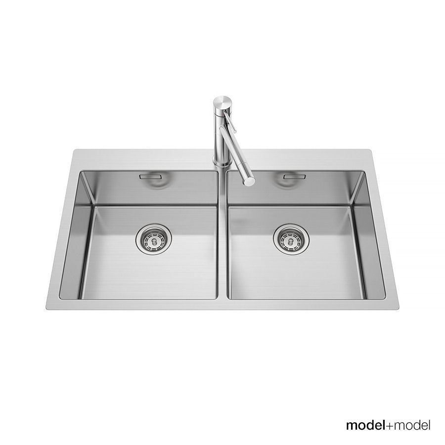 Blanco Claron sinks 3D model_3