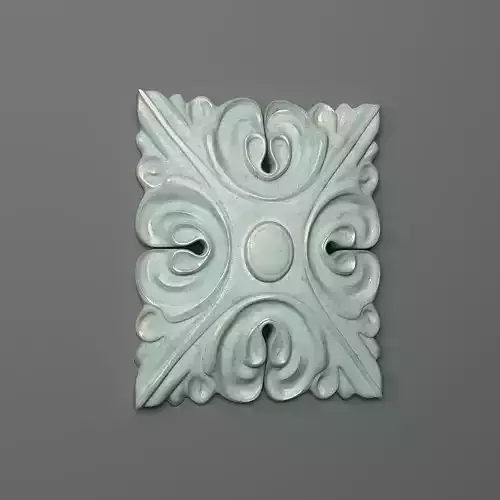 Rosette ceramic tile with ornate design