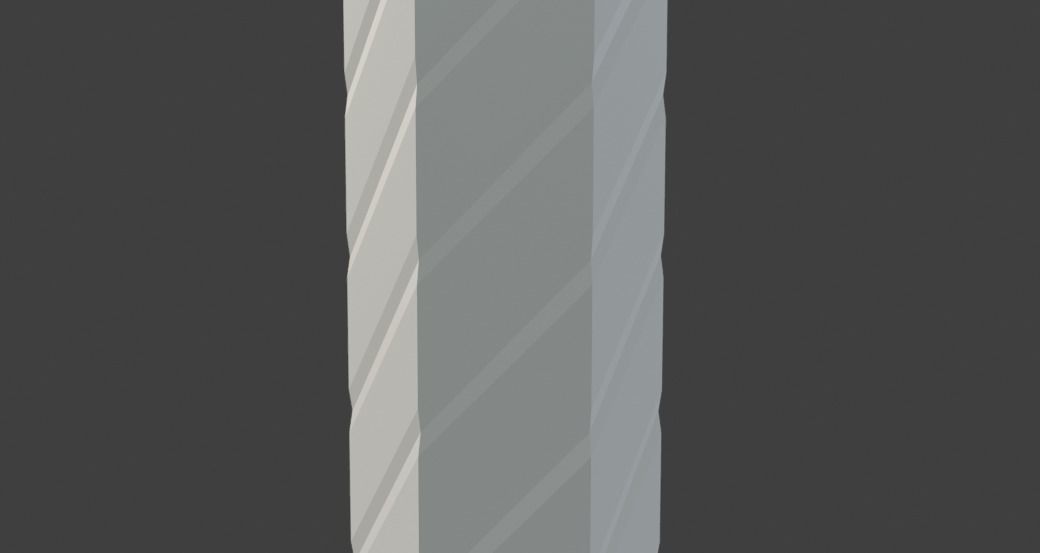 low-poly knife 3D model_2