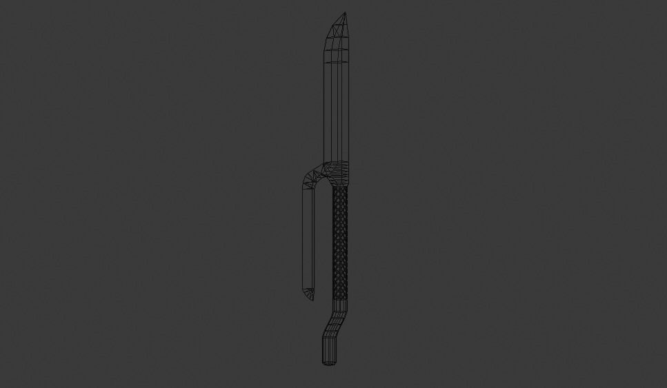 low-poly knife 3D model_3