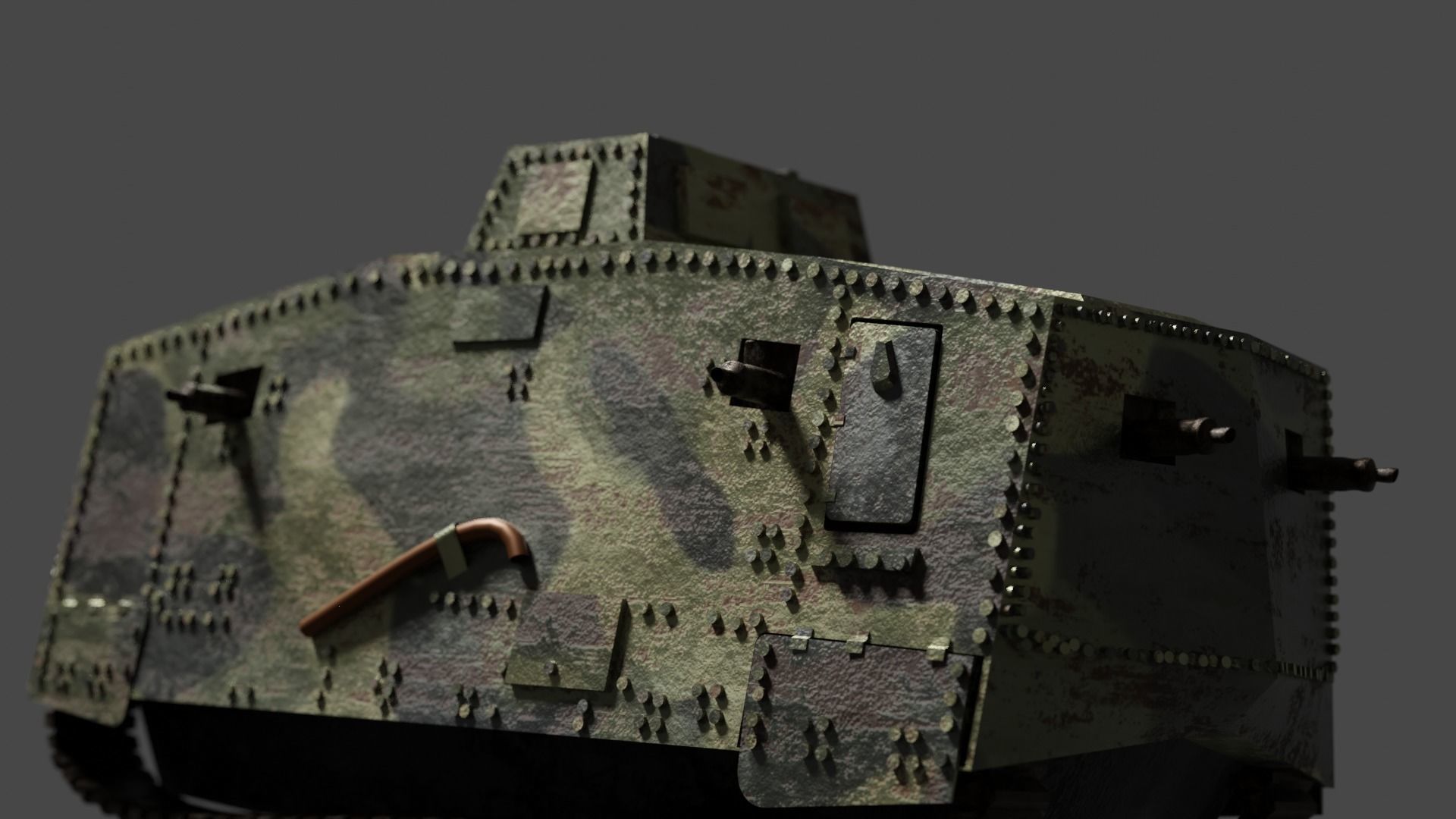 tank ww1 3D model CGTrader