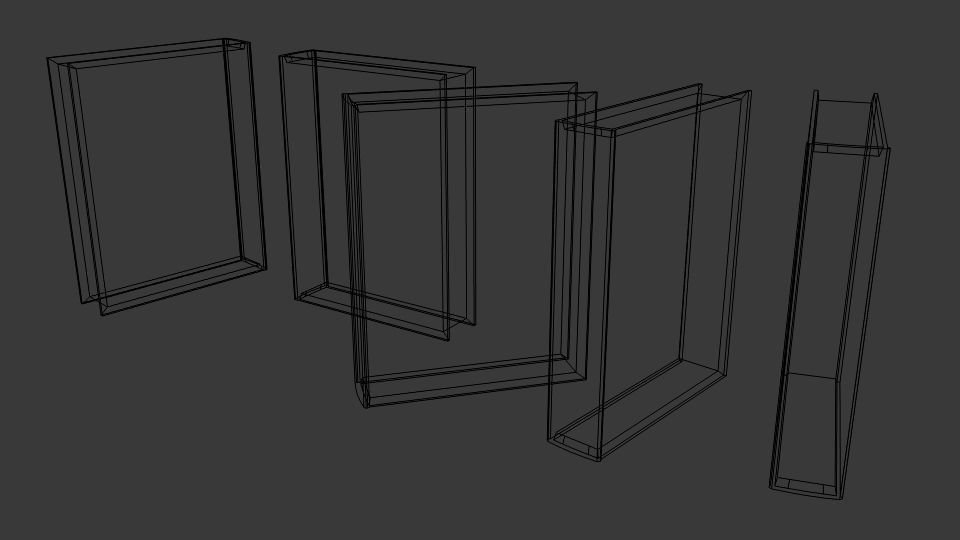 book 3d model low poly with gold lettering on cover Free low-poly 3D model_4