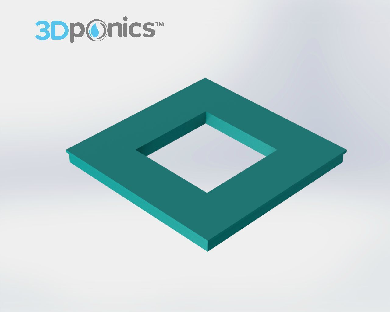 Reservoir Lid - 3Dponics Herb Garden Free 3D print model_1