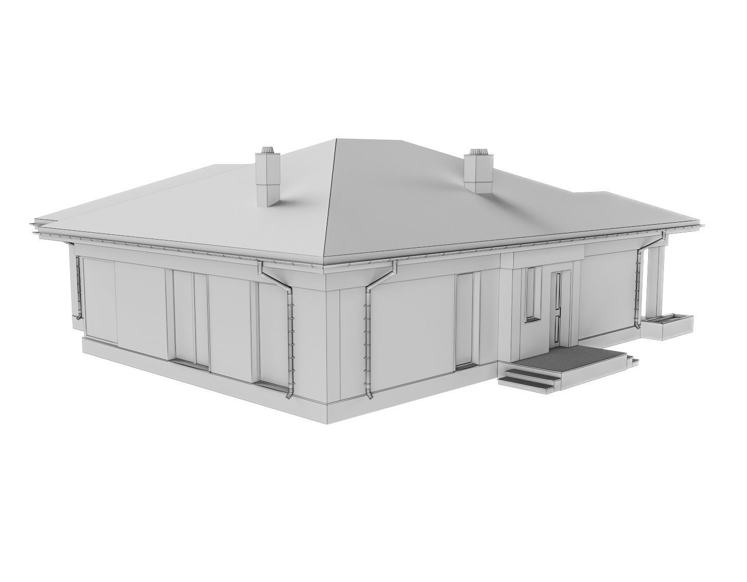 Residential house 3D model_4
