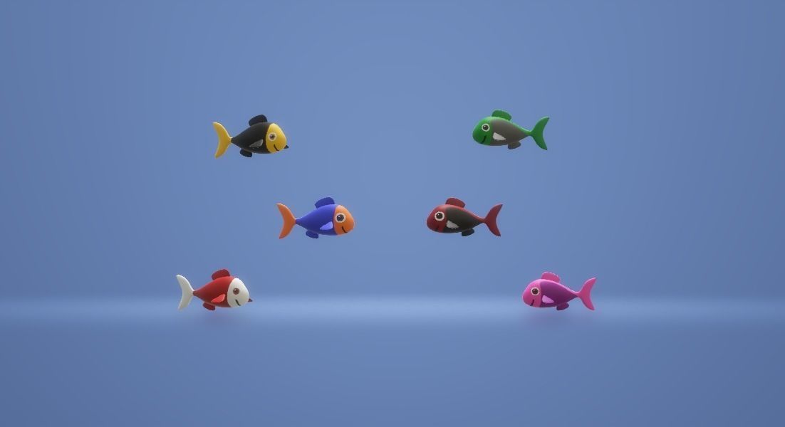 CUTE FISHES PACK Low-poly 3D model_1