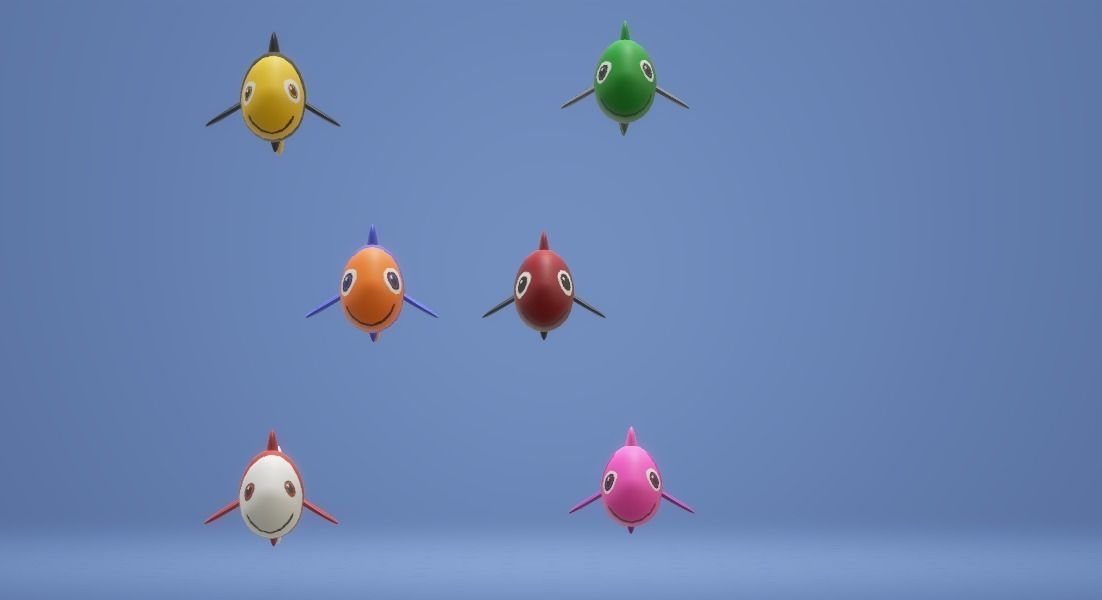 CUTE FISHES PACK Low-poly 3D model_5