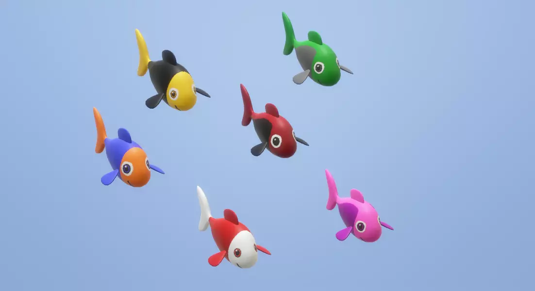 CUTE FISHES PACK Low-poly 3D model_0