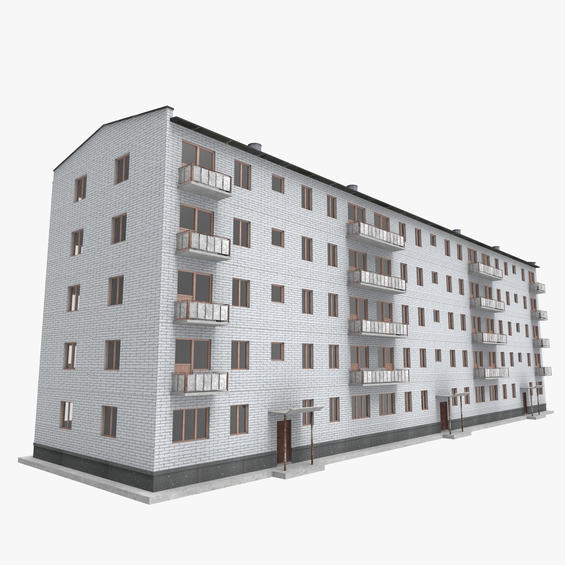 Soviet Khrushchev Low-poly 3D model_3