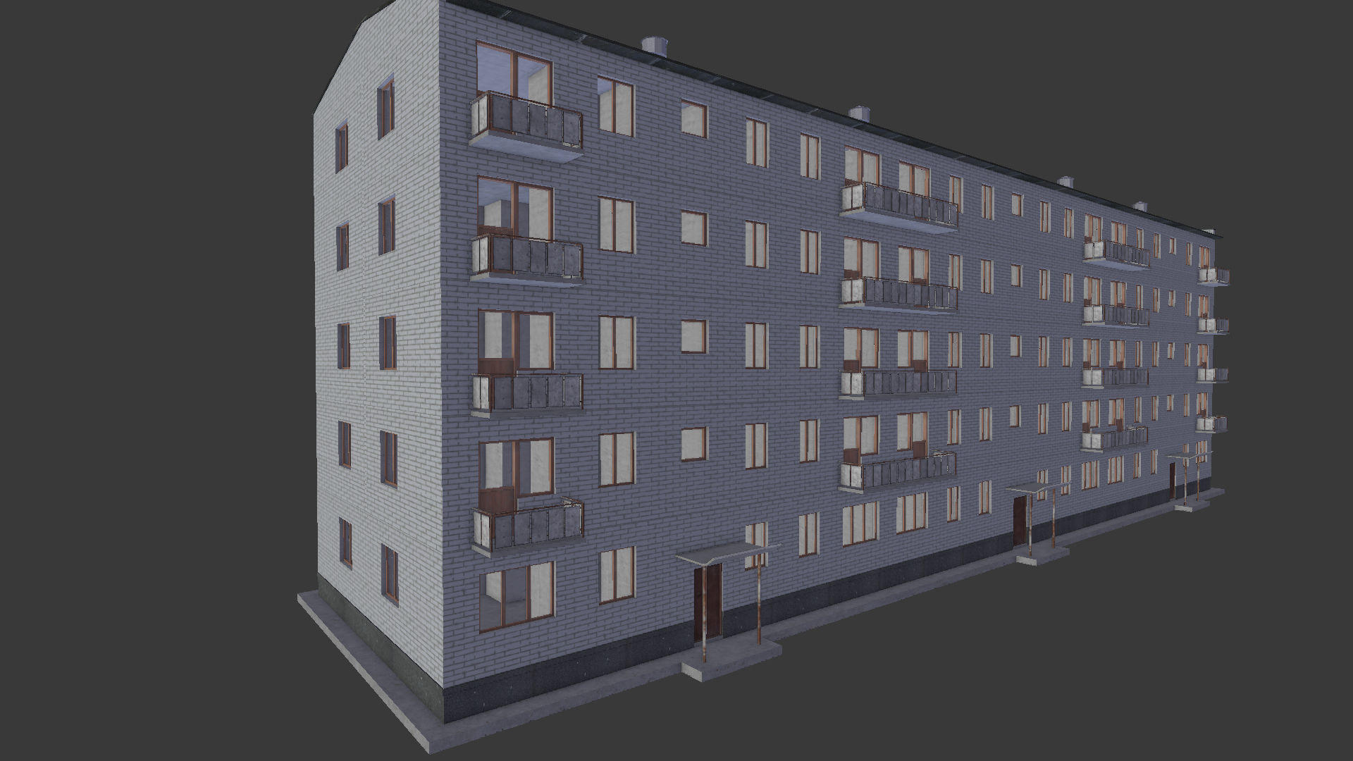 Soviet Khrushchev Low-poly 3D model_12