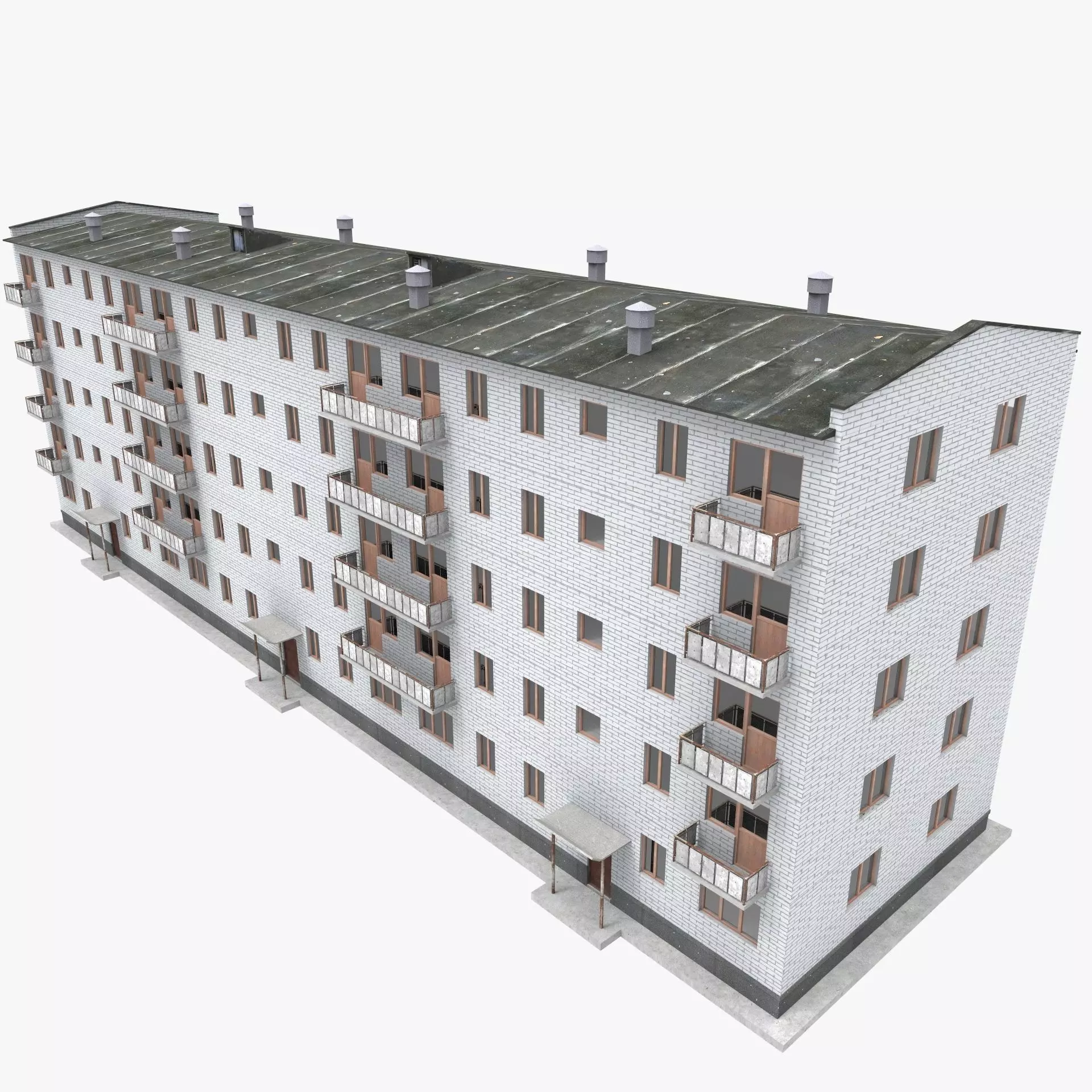 Soviet Khrushchev Low-poly 3D model_0