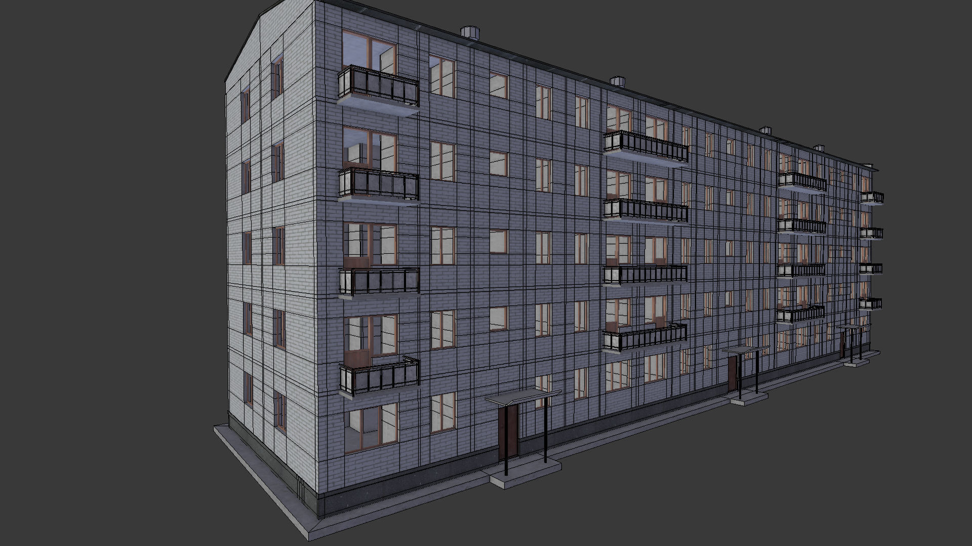 Soviet Khrushchev Low-poly 3D model_9