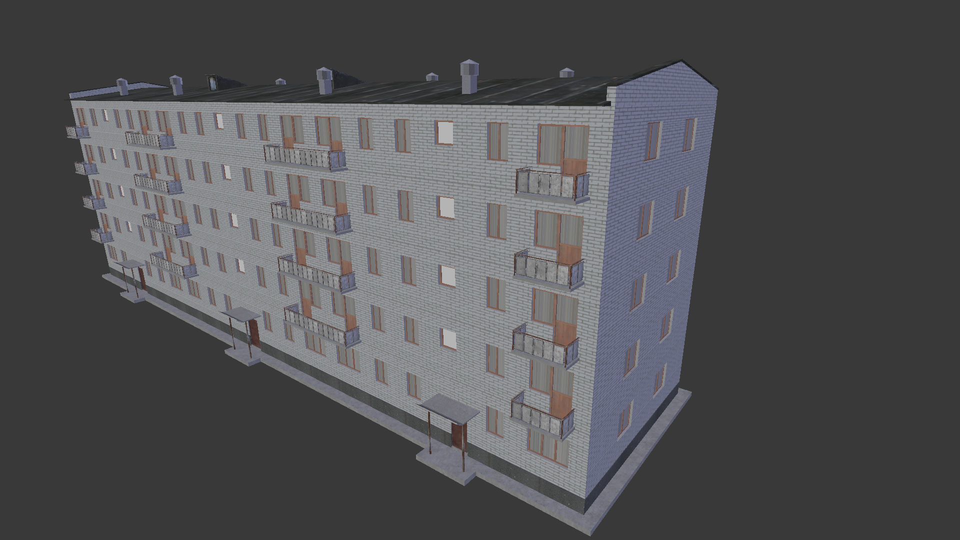 Soviet Khrushchev Low-poly 3D model_15