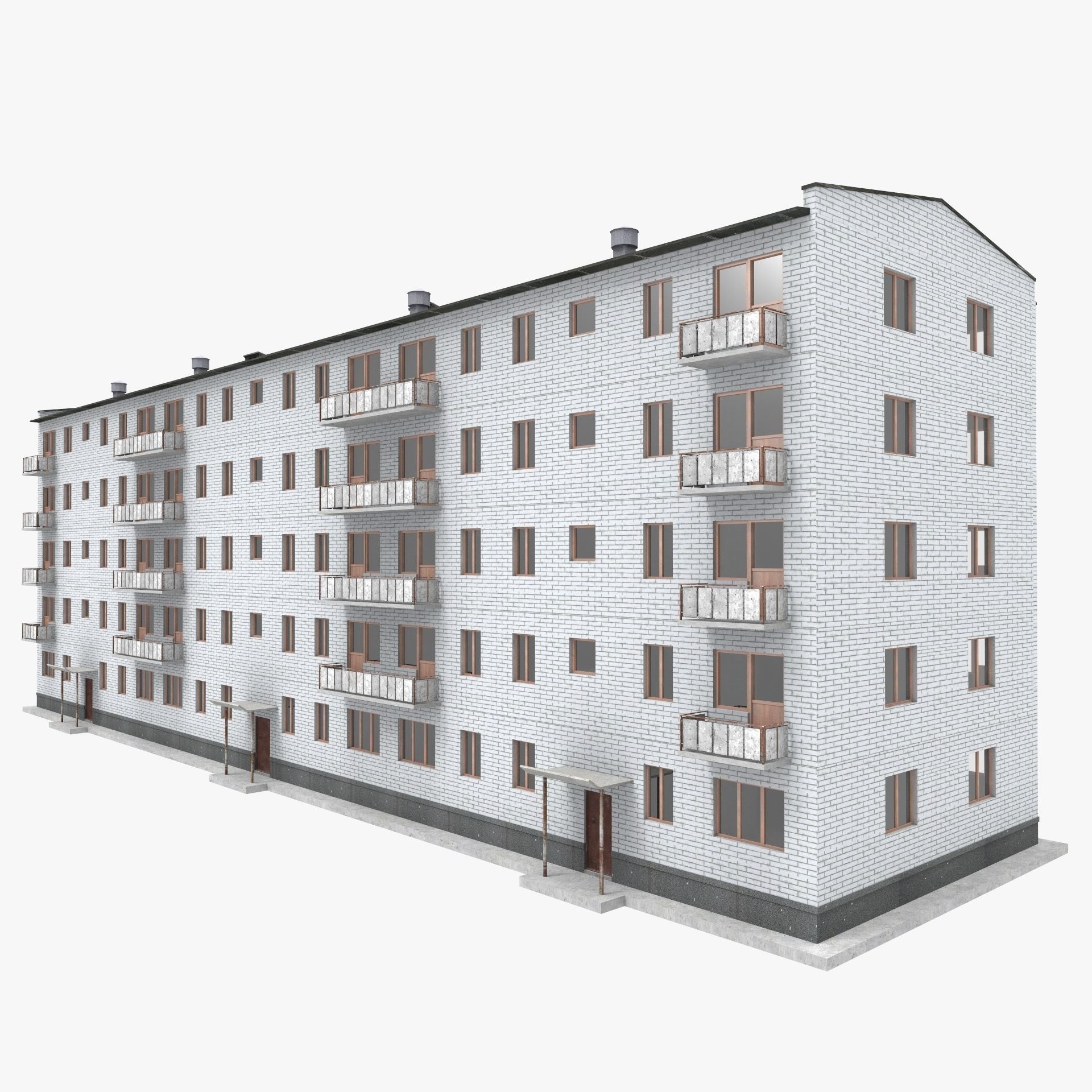 Soviet Khrushchev Low-poly 3D model_1