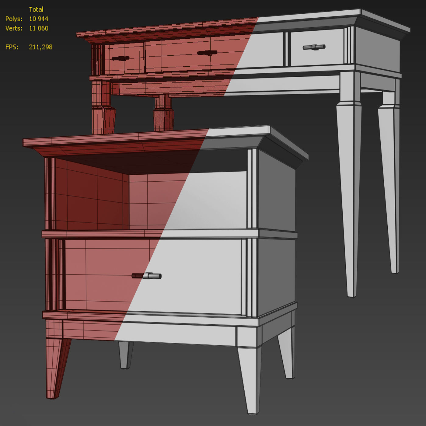 Console table and nightstand  Manhattan  by Wonderwood   3D model_5